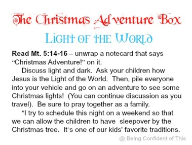 Christmas Adventure Box free printables, family advent activity, kid-friendly advent, easy advent for the family, advent for kids, homeschool, church, AWANA